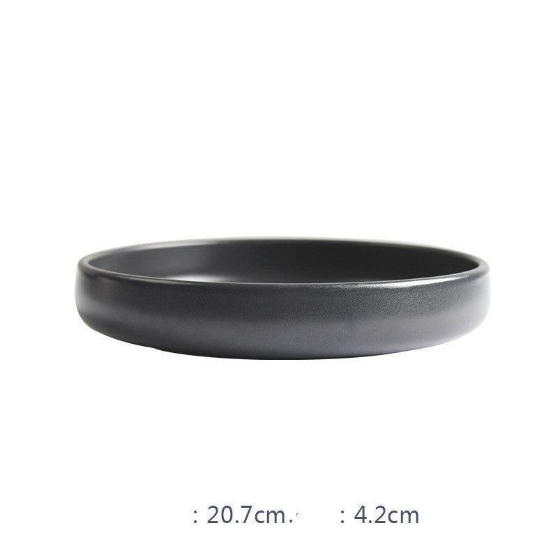 Nordic Ceramic Rice Bowl & Deep Steak Plate