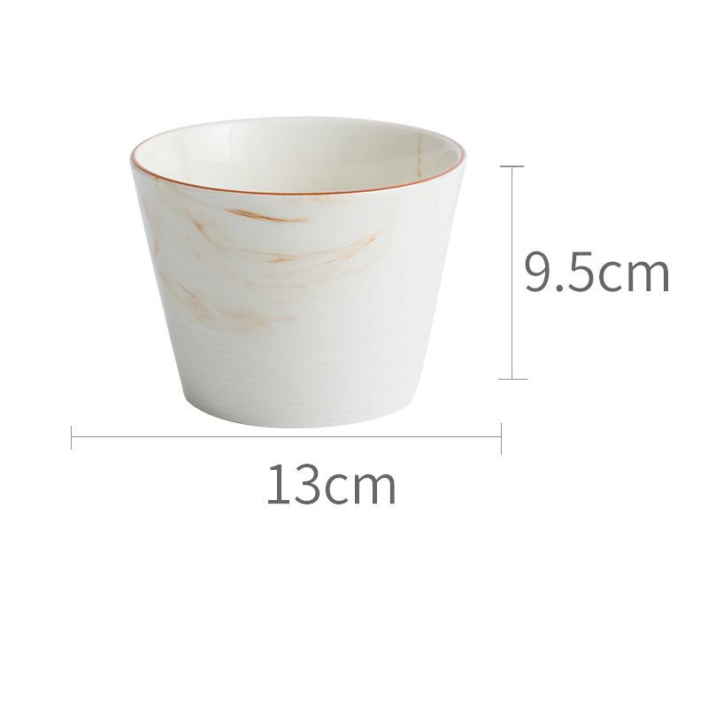Marbled Ceramic Bowls & Dishes Set