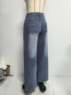 Women's Washed Vintage Denim Jeans