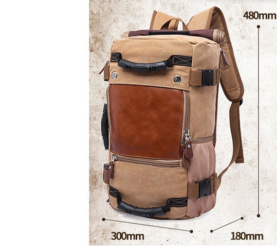 Retro Casual Korean Large Capacity Backpack Mens