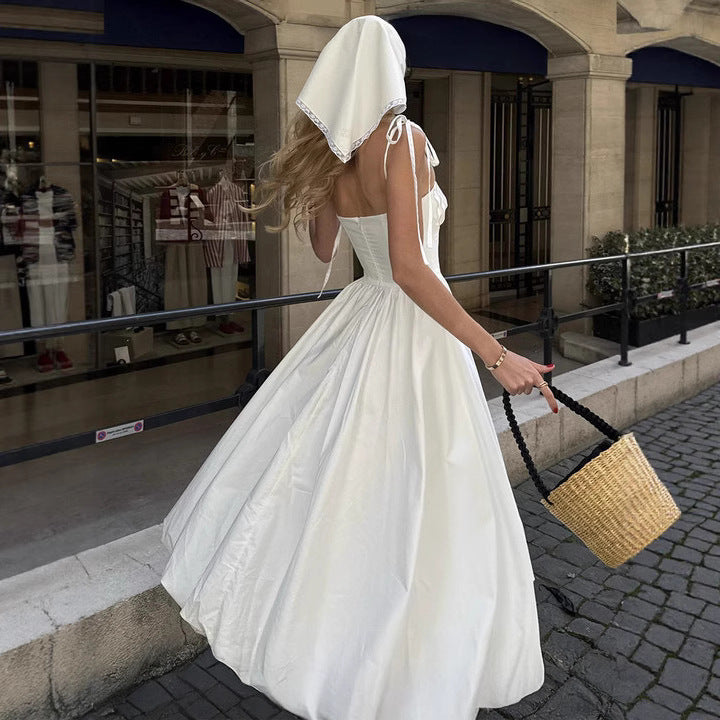 Fitted Waist Bubble Cotton Womens Skirt