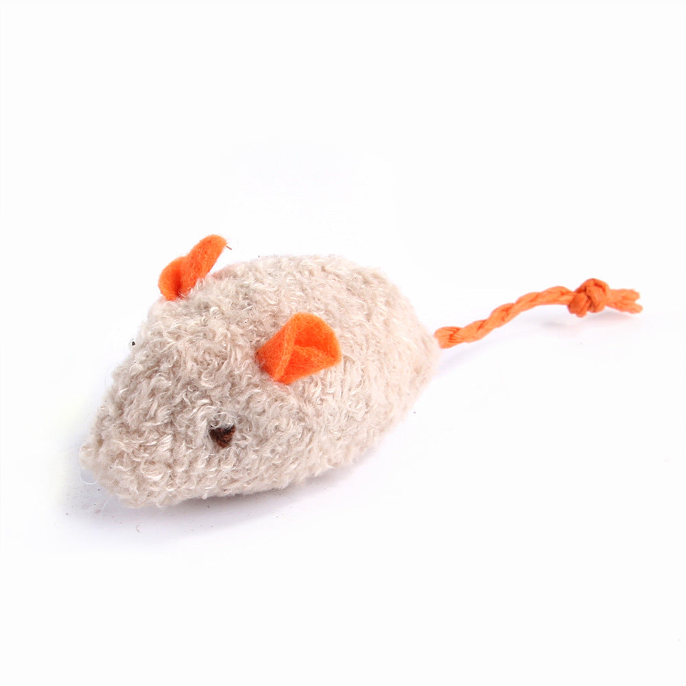 Pet Cat Plush Catnip Mouse Shape Interactive