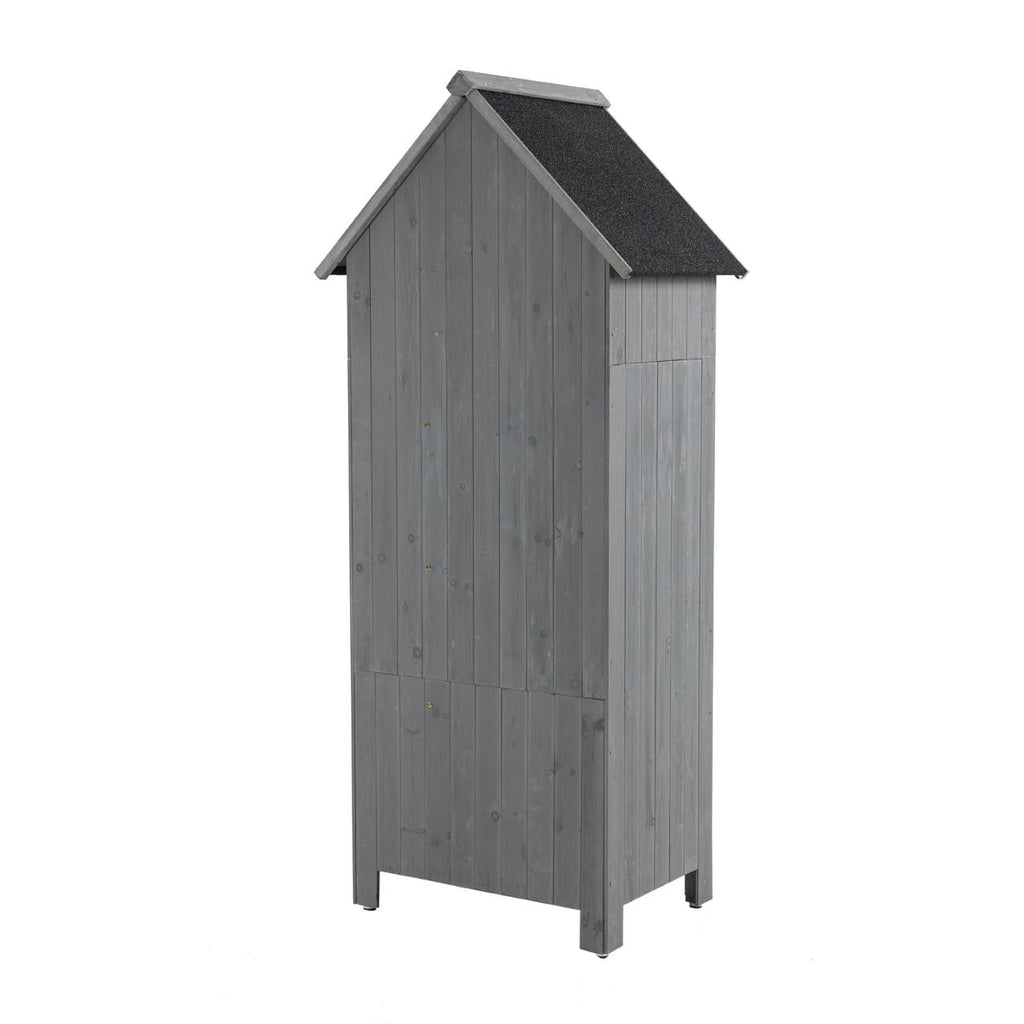 Wooden Outdoor Storage Cabinet & Tool Shed