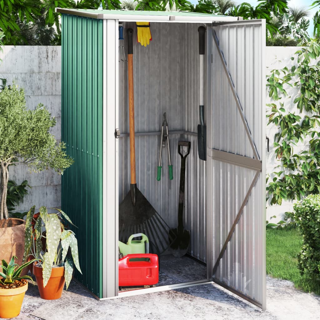 Galvanised Steel Garden Shed 118.5 x 97 x 209.5cm