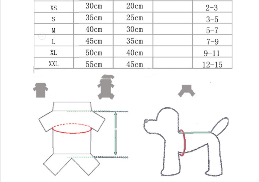 Pet Dog Cat Four Legged Clothes