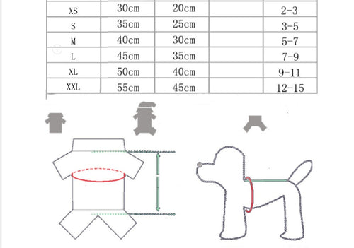 Pet Dog Cat Four Legged Clothes