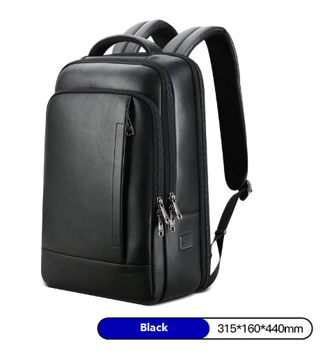 Men's Waterproof Leather Business Backpack