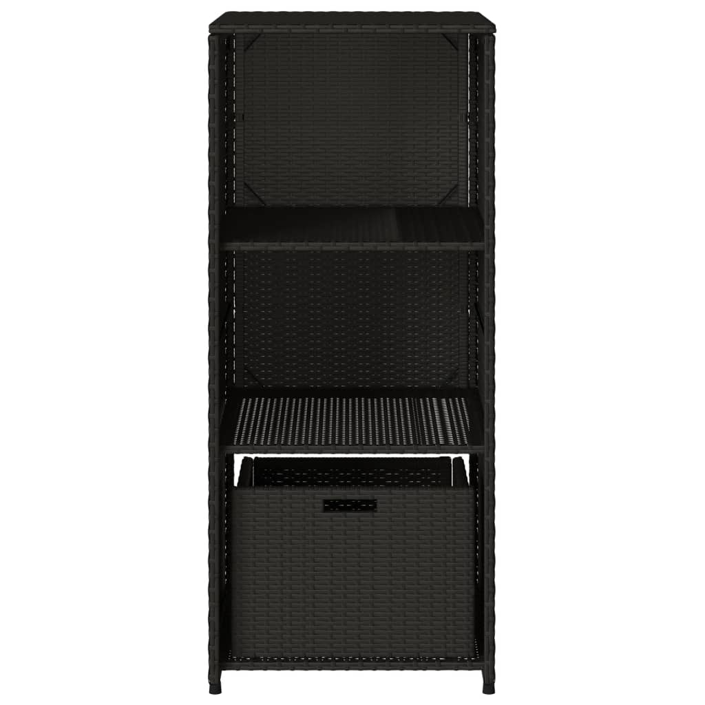 Poly Rattan Garden Storage Shed 50cm