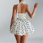 Womens Neck Hanging Waist Cinching Elegant Dress