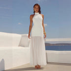 Flowing Resort Style Patchwork Maxi Dress Fairy