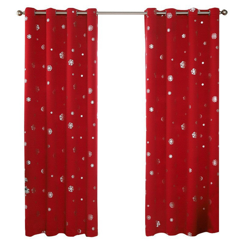 Short Hole Free Snowflake Shade Cloth Curtain