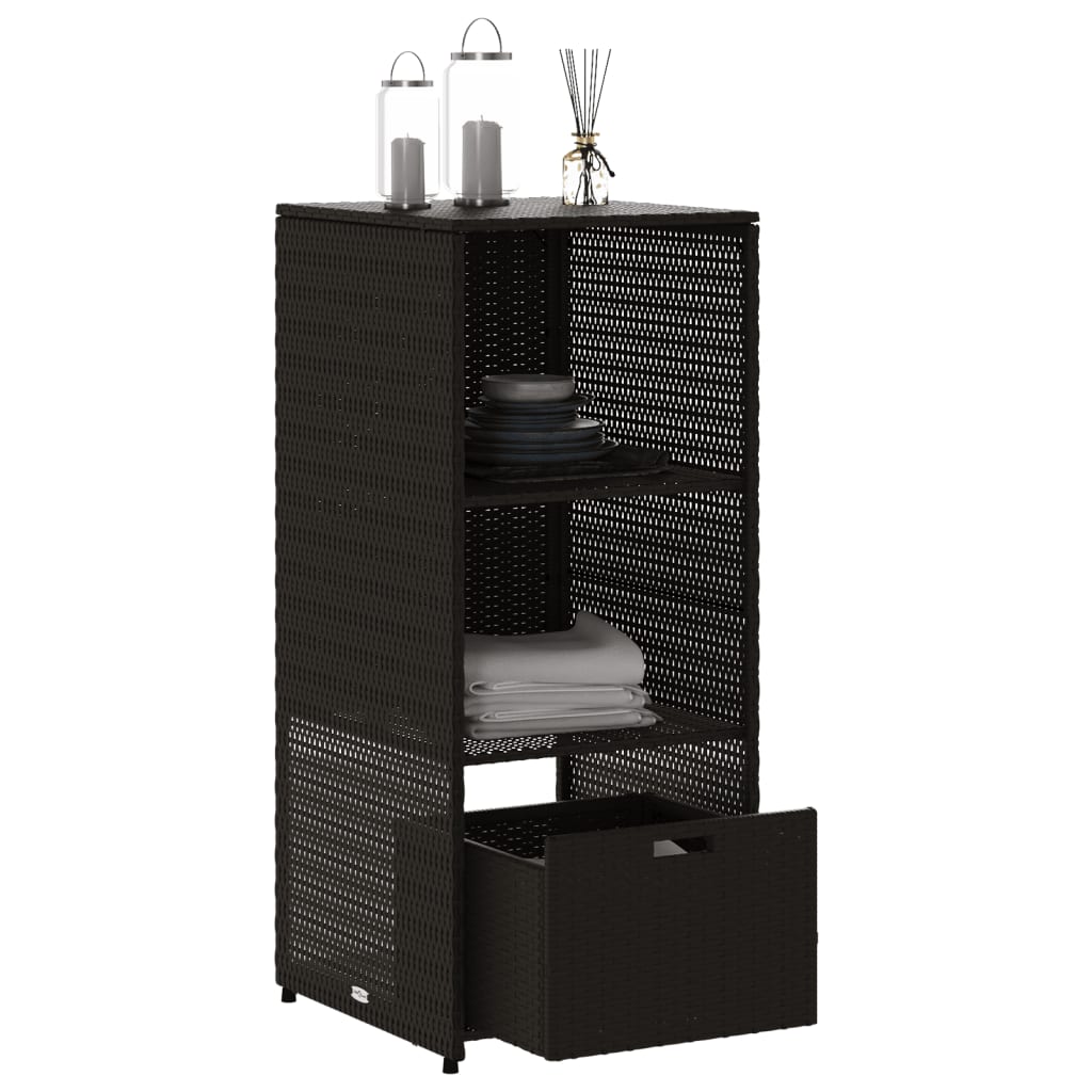 Poly Rattan Garden Storage Shed 50cm