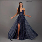 Womens Sleeveless Strapless Maxi Dress With A