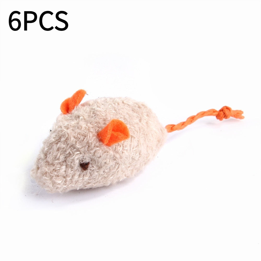 Pet Cat Plush Catnip Mouse Shape Interactive