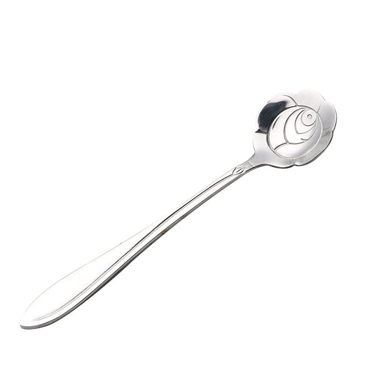 Teaspoons Rose Shaped Flower Stainless Steel Kitchen