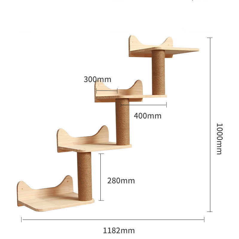 Pet Cat Climbing Frame Wall Type Solid