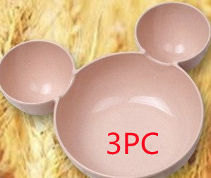 Children's Wheat Straw Cartoon Bowl & Chopsticks Set
