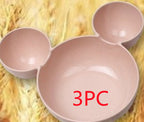 Children's Wheat Straw Cartoon Bowl & Chopsticks Set