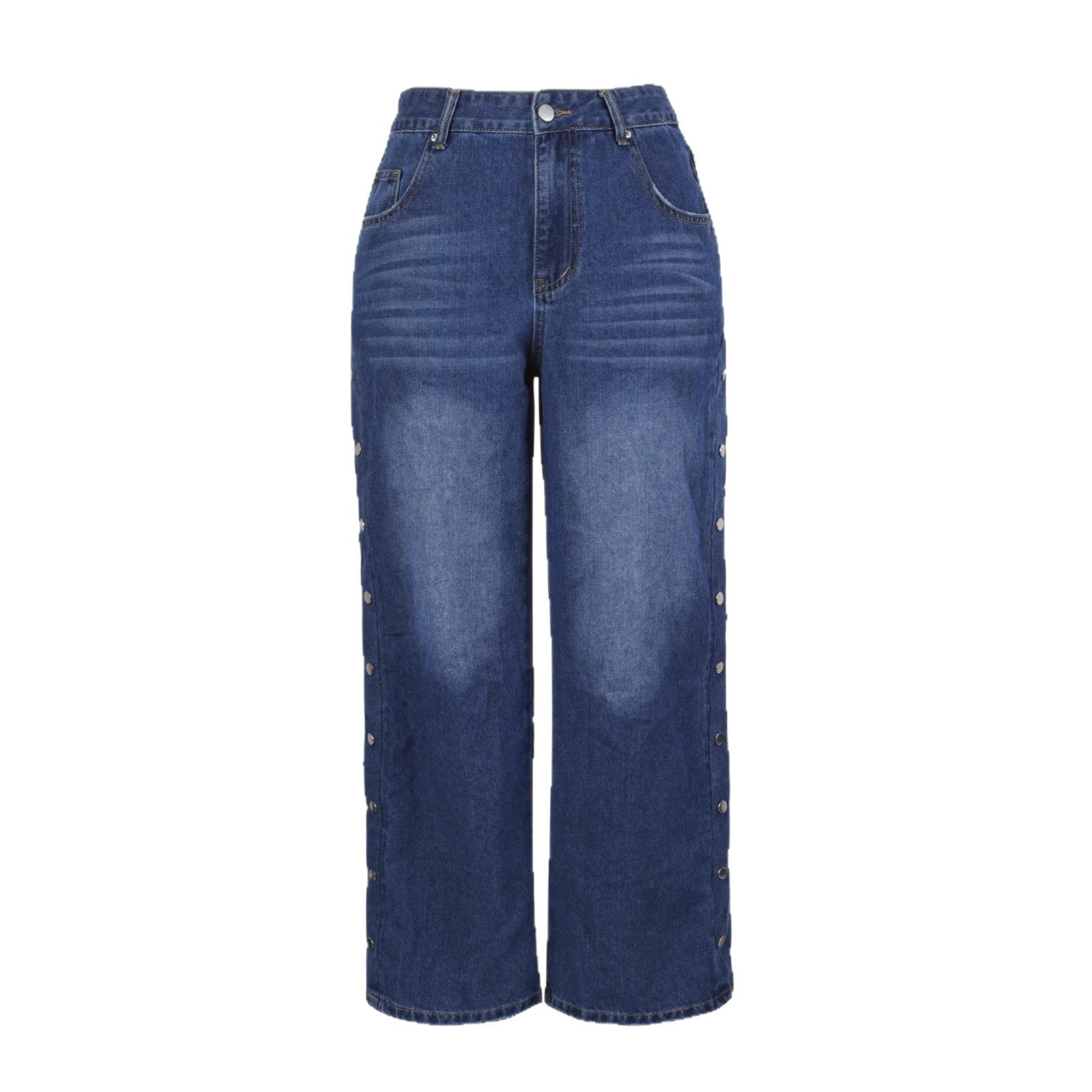 Women's Heart Shaped Rivet Detail Denim Jeans