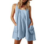 Sleeveless Crewneck Backless Mini Dress Loose Fit