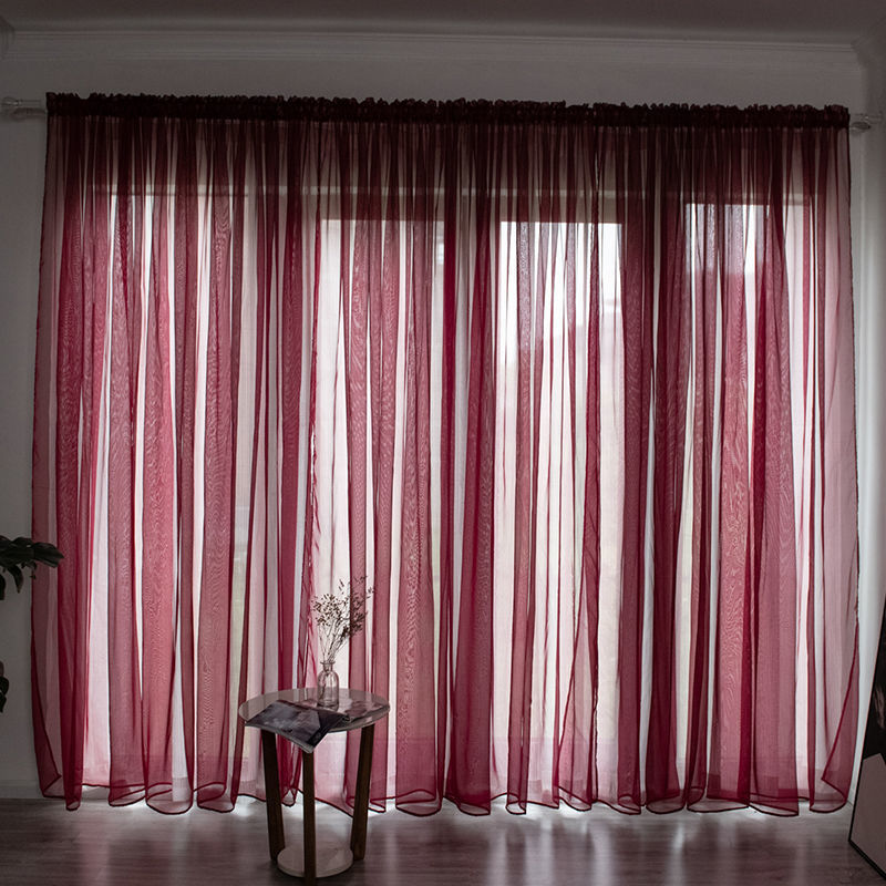 Solid Color Gauze Curtain