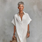 Womens Loose Long Batwing Sleeve Dress