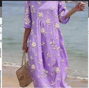 Casual Printed Temperament Long Skirt Girl