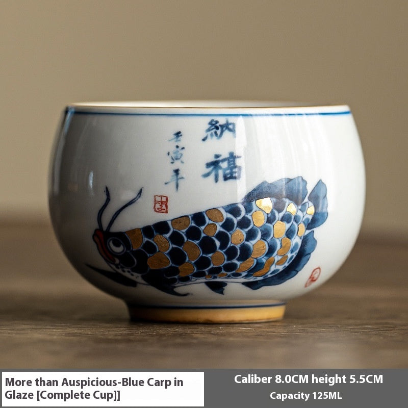 Retro Year of the Fish Ceramic Tea Cup