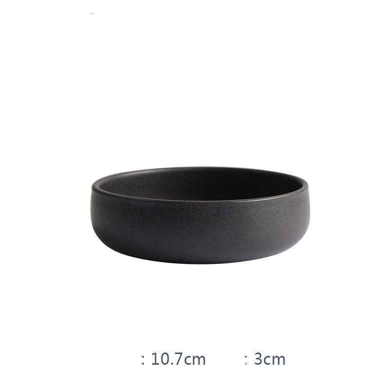 Nordic Ceramic Rice Bowl & Deep Steak Plate