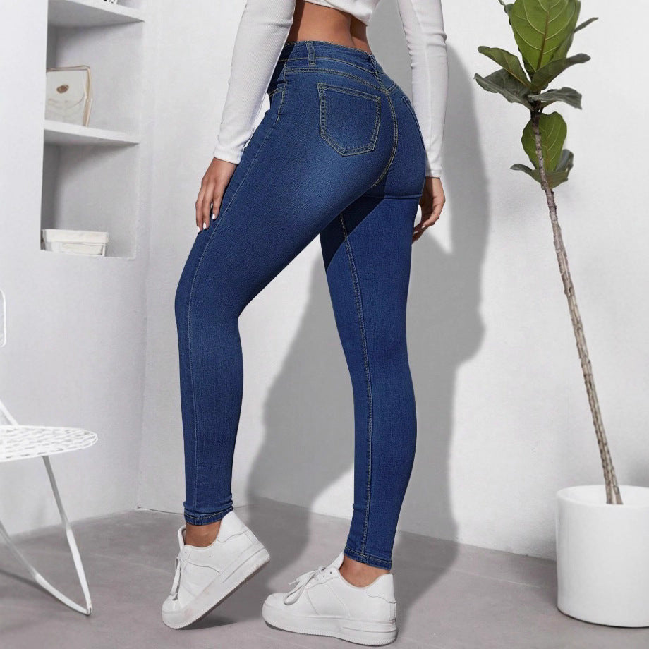 Women's Pearl Detail Slim Fit Jeans