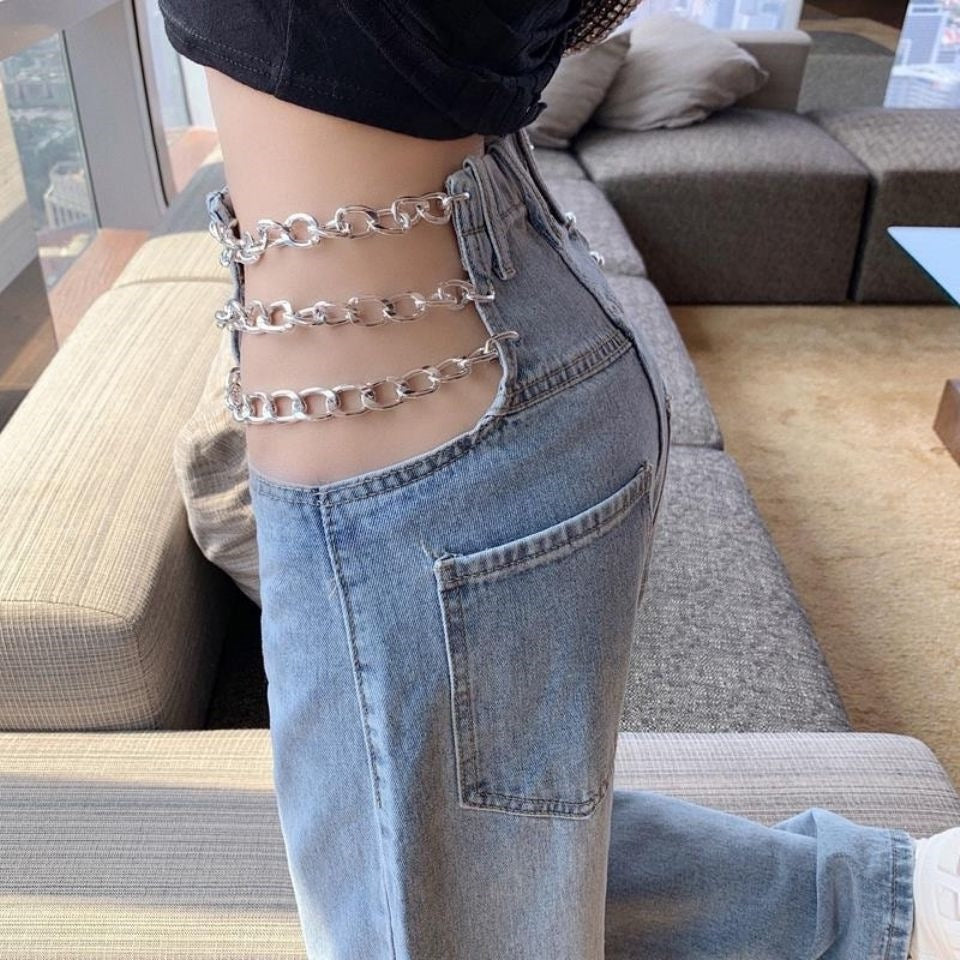 Women's Spicy Girl Wide Leg Denim Jeans