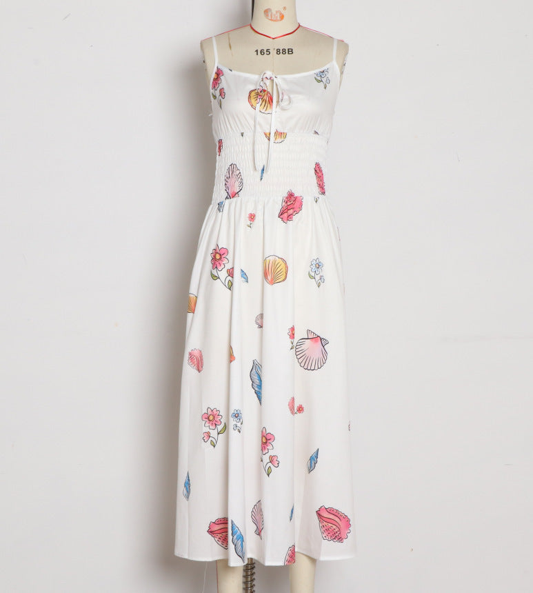 Lace Up Waist Cinching Womens Slip Dress