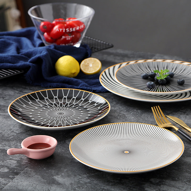 Nordic Geometric Series Ceramic Plate