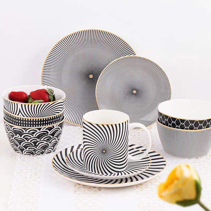 Nordic Geometric Series Ceramic Plate