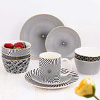 Nordic Geometric Series Ceramic Plate