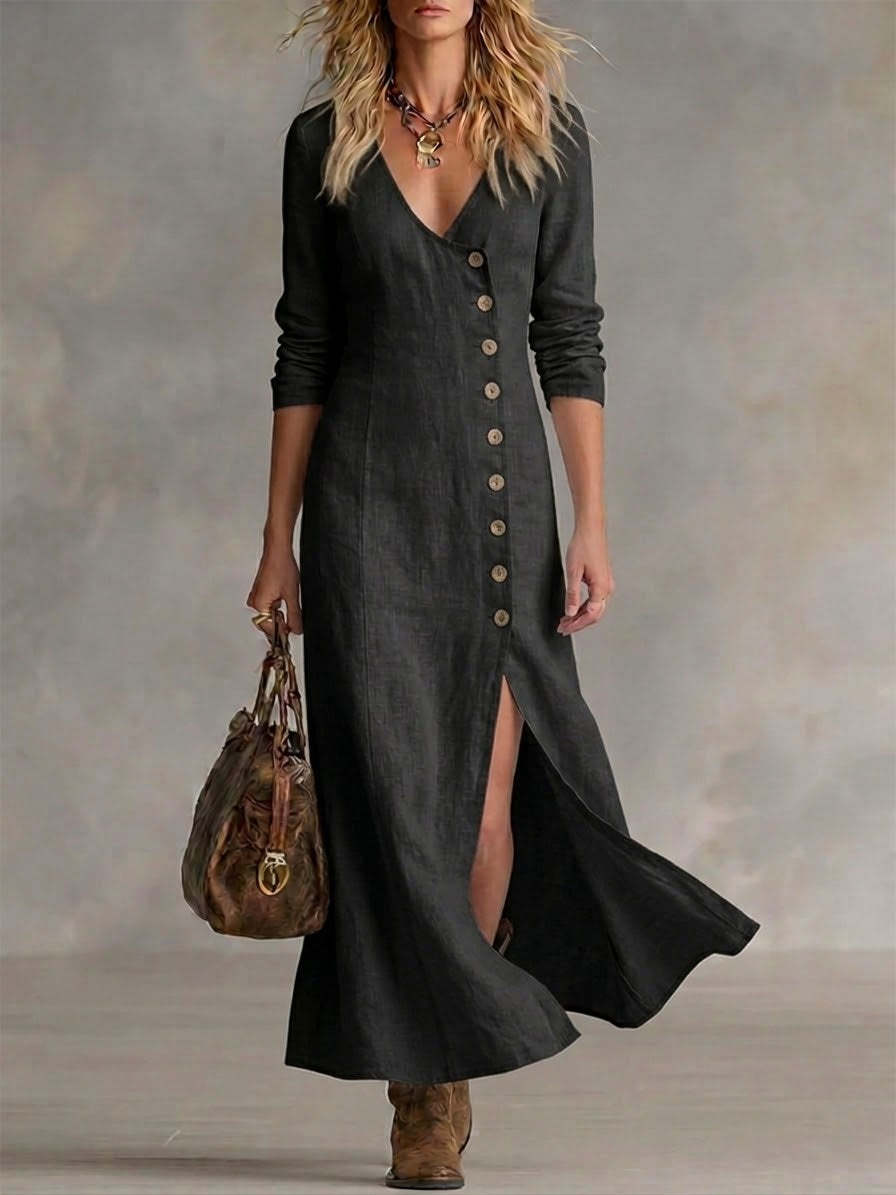 Fashionable Casual Cotton Linen Long Sleeve Womens