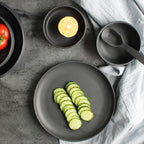 Nordic Ceramic Rice Bowl & Deep Steak Plate