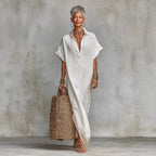 Womens Loose Long Batwing Sleeve Dress