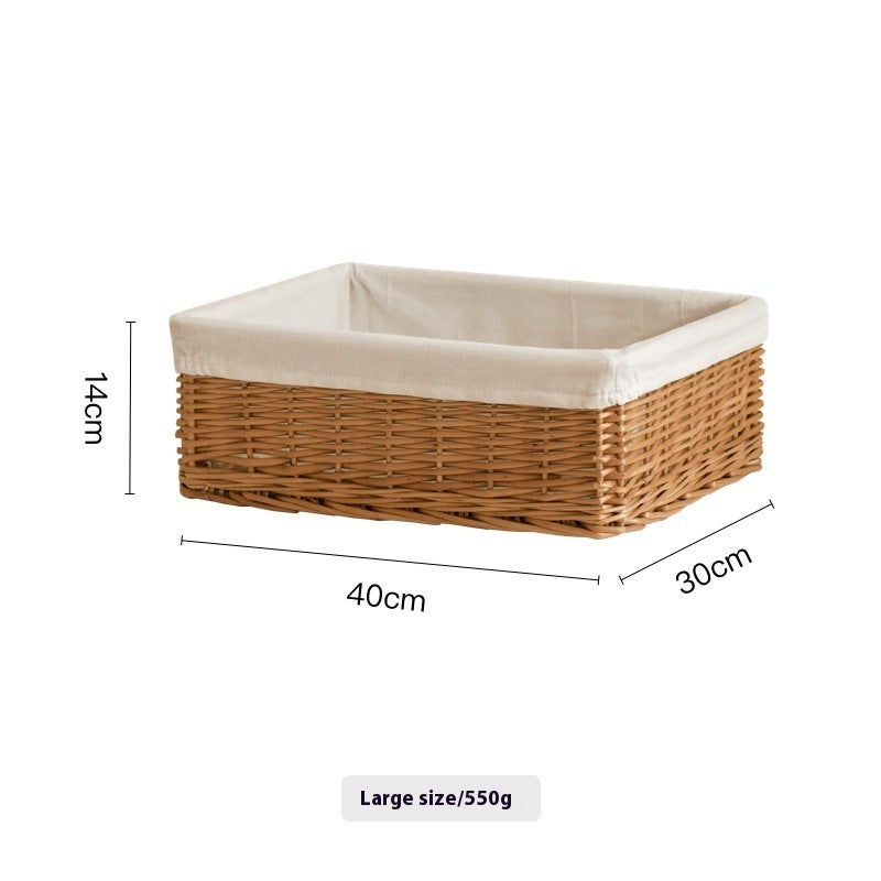 Rattan Desktop Tidy & Storage Basket