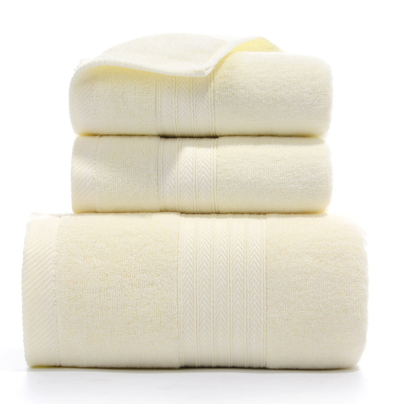 Pure Cotton Towels Three Piece With Hand