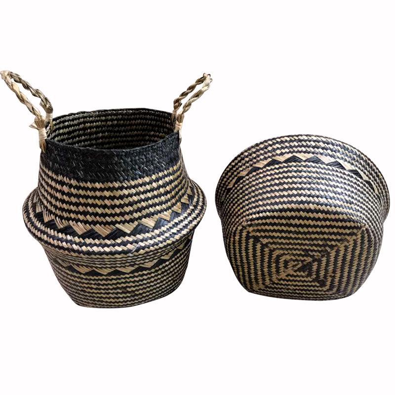 Straw Woven Flower Basket for Home & Garden