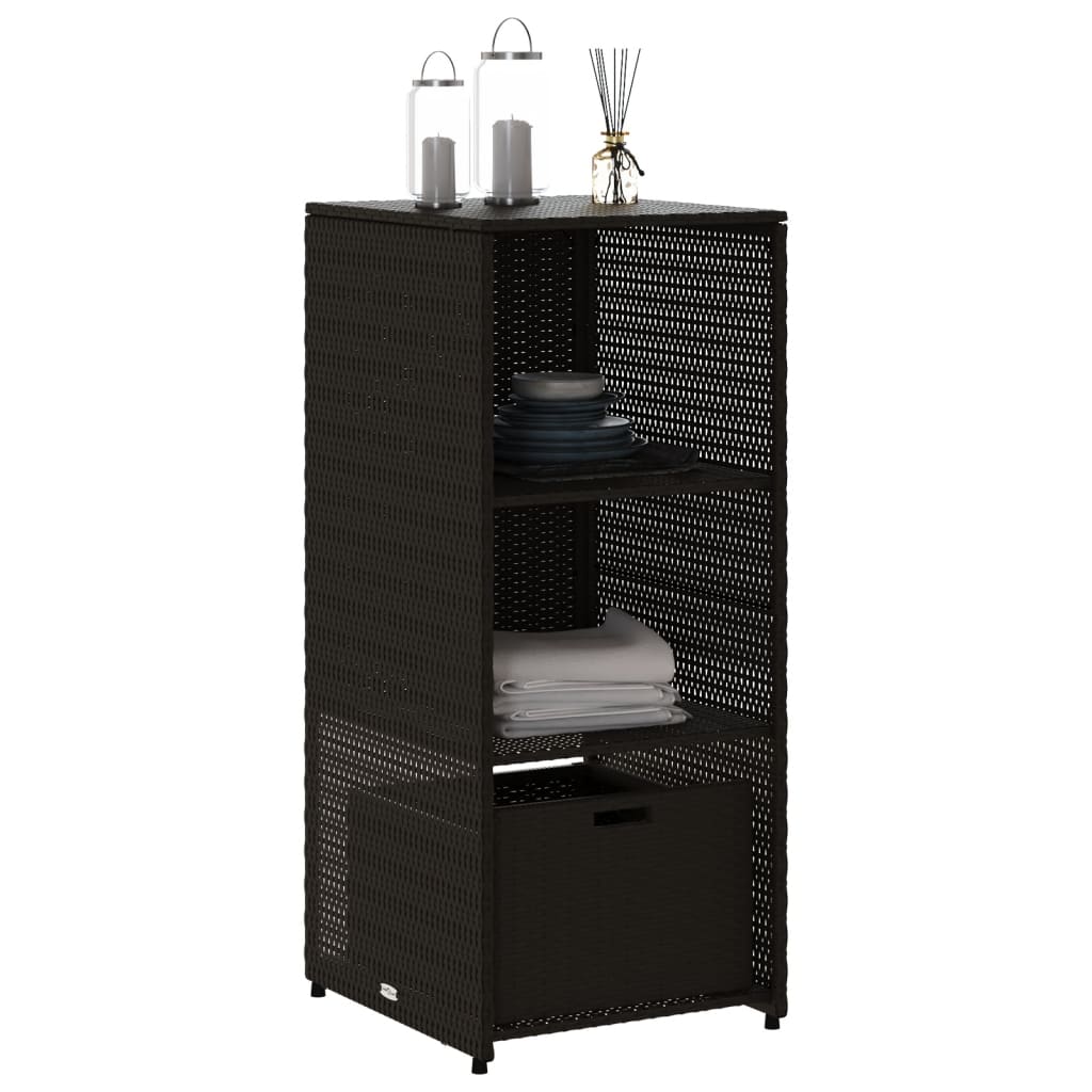 Poly Rattan Garden Storage Shed 50cm