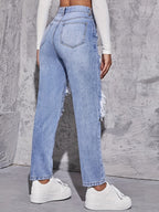 Women's Ripped Jeans European & American Fashion Style