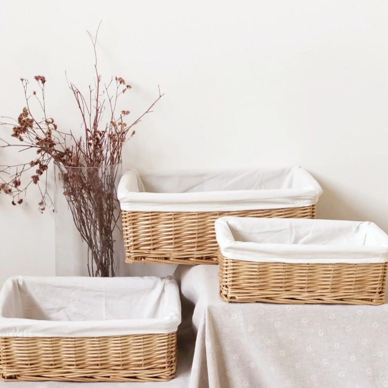Rattan Desktop Tidy & Storage Basket