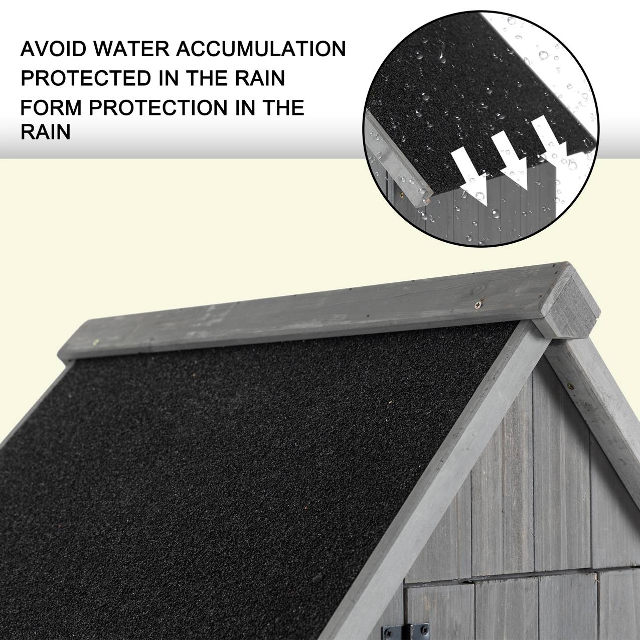 Wooden Outdoor Storage Cabinet & Tool Shed