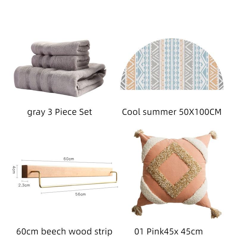 Bamboo Towel Set Antibacterial And Hypoallergenic