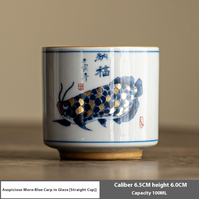 Retro Year of the Fish Ceramic Tea Cup
