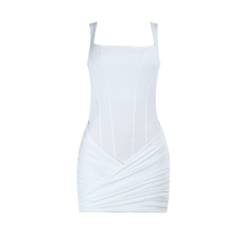 Slim Fit Pleated Designer Style Elegant Sheath