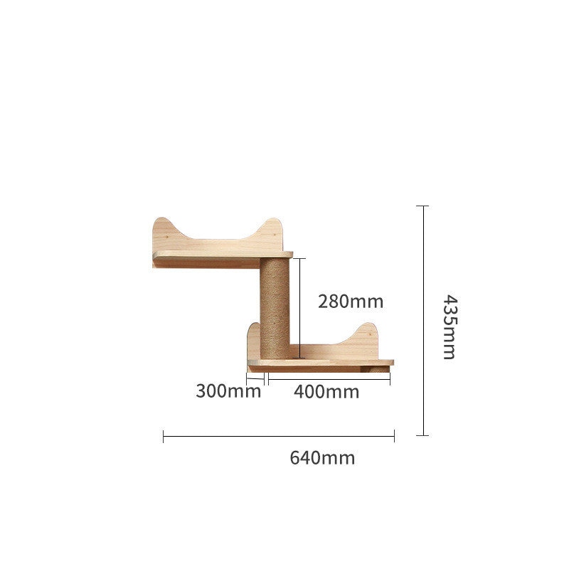 Pet Cat Climbing Frame Wall Type Solid