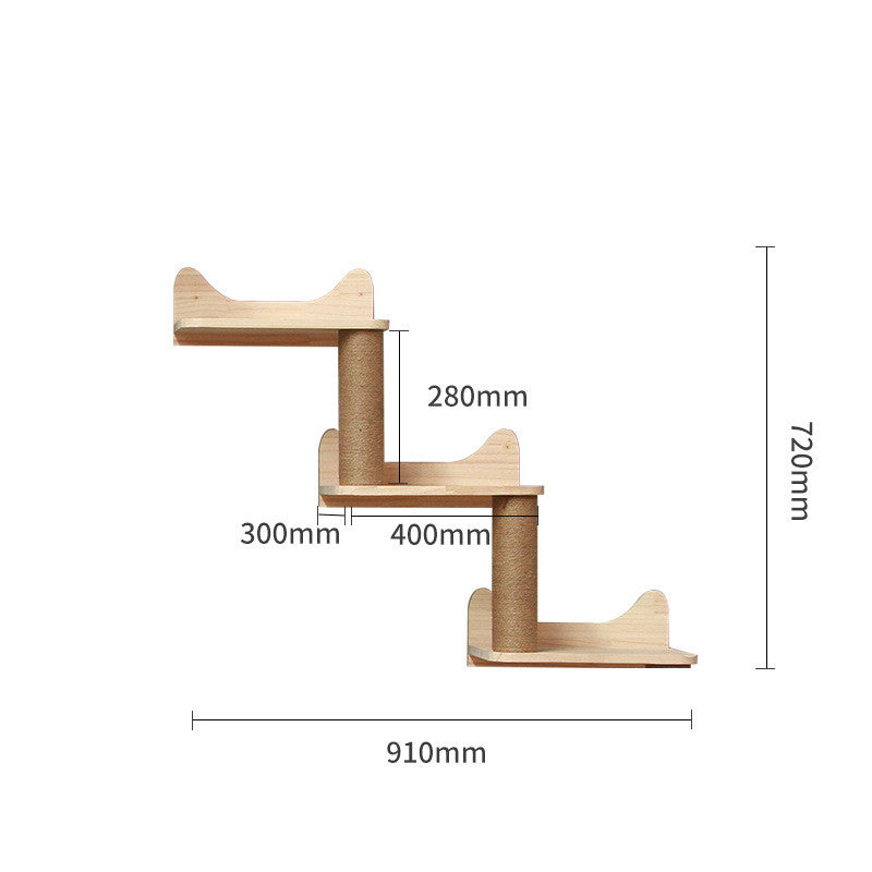 Pet Cat Climbing Frame Wall Type Solid